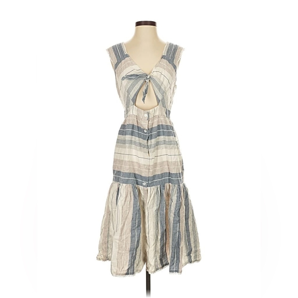 COSETTE women’s revolve Ria linen blend sleeveless Dress in Desert Stripe size 0